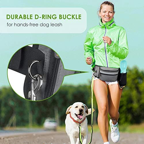 MalsiPree Dog Walking Bumbags - Waist Belt Fanny Pack for Treats & Dog Training, Dog Walkers Bag with Built in Poop Bag Dispenser & Hidden Water Bottle Holder (Bottle not Included) — view 6