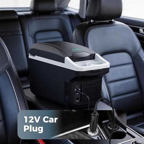 Iceblue Small Electric Cooler, 8 Liter /11 Cans Car Refrigerator (Black) — view 5