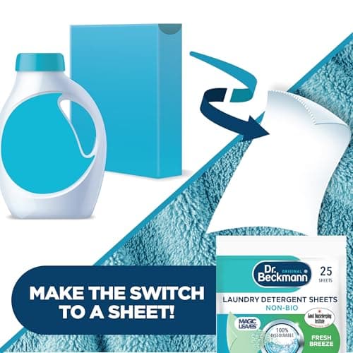 Dr. Beckmann Laundry Detergent Sheets, NON-BIO, Fresh Breeze, 25 Sheets — view 6