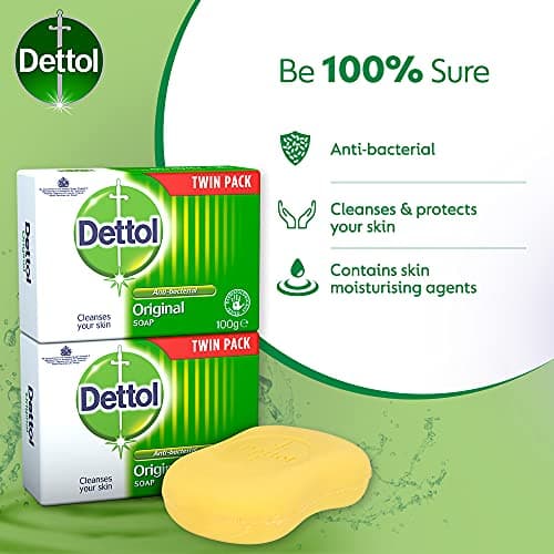 Dettol Original Antibacterial Soap Bar, For Everyday Use, 2 Pack — view 2