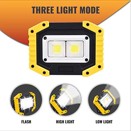 Hybrid Minds™ Rechargeable Work Light, 2 Pack Portable LED Floodlights — view 5