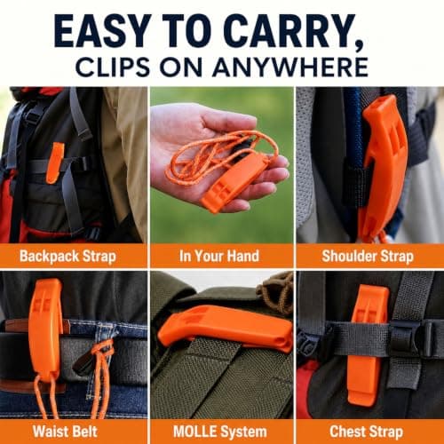 MIAOYIMIZWJ 4Pcs Emergency Lifeguard Whistle, Loud Plastic Safety Whistle — view 6