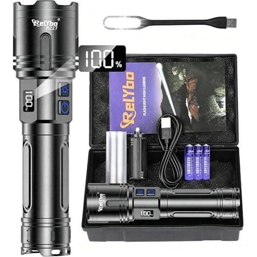 Relybo Torches LED Super Bright Rechargeable 1,000,000 Lumen - 30W XHM90.2