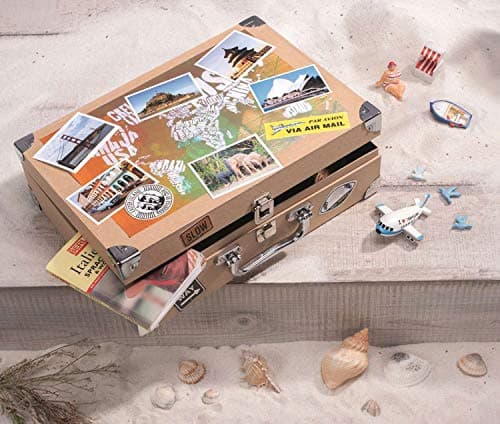Glorex 6 2027 245 Travel Suitcase Made from Sustainable FSC Certified Cardboard Approx. 35.5 x 25 x 10 cm Papier Mache for Sticking, Painting, Decopatch or Napkin Technique, Natural Brown — view 5