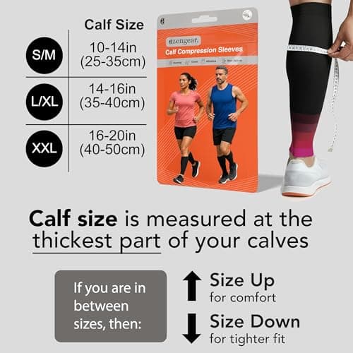 Calf Compression Sleeves for Shin Splints, Women, Men, Running — view 4
