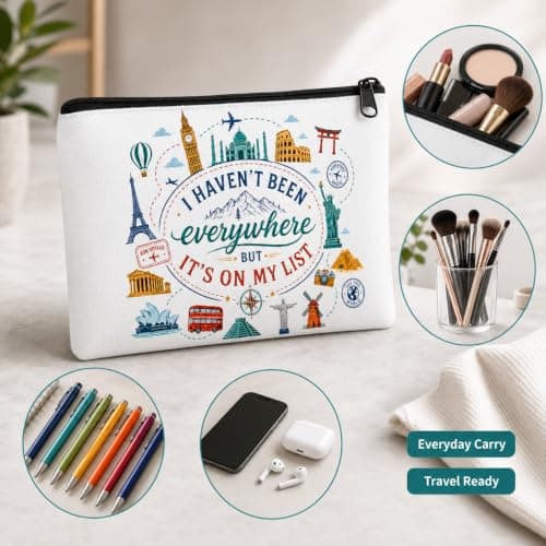 prezentz Travel Makeup Bag with Travel Turtle Keyring for Women Travellers — view 4