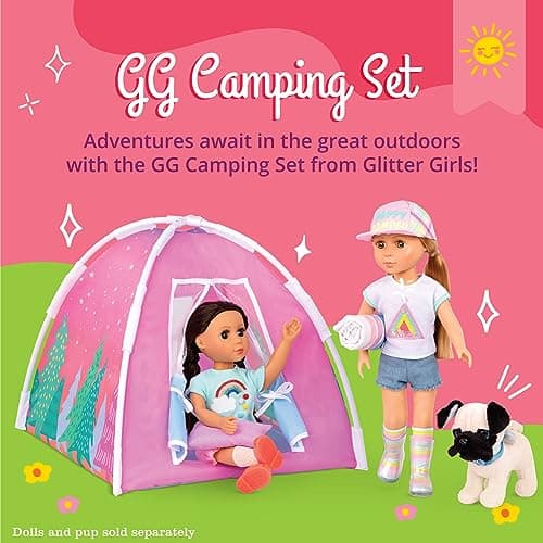 Glitter Girls 14-Inch Doll Accessories Camping Set, Tent and Bedding — view 2