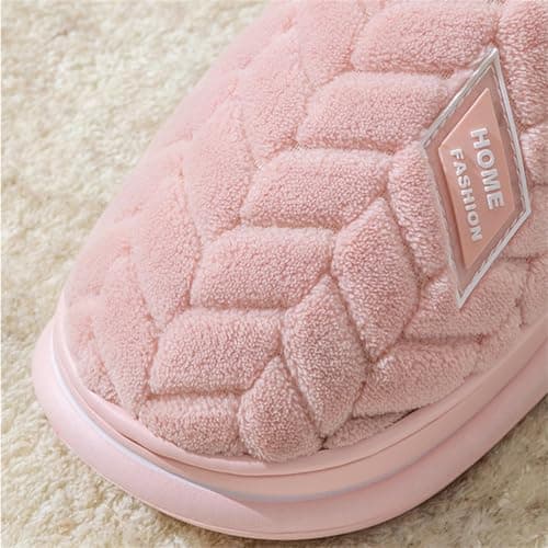 DFSDJEUW travel slippers women Plantar Fasciitis Slippers Warm Dinosaur House For Men Winter Indoor Shoes Wide Fit Anti-Slip Orthopedic Shoe ladies memory foam slipper Pink 4 — view 4