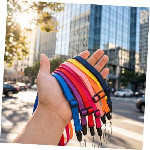 20pcs Neck Fan Lanyard with Buckle Adjustable Length Polyester Strap — view 5