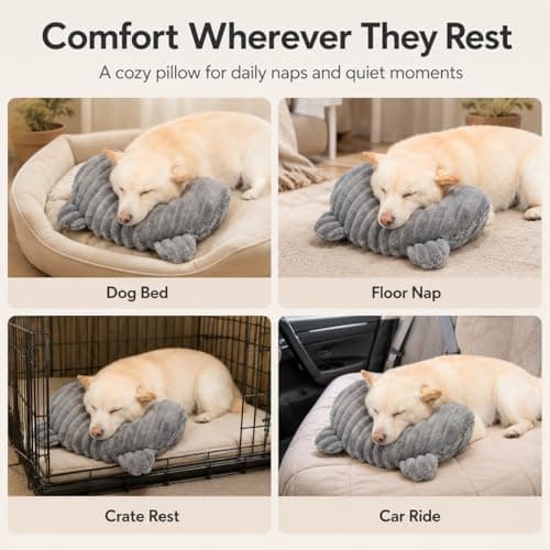 Qnbonrich U-shaped Dog Cushion Medium Dogs - Orthopaedic Cuddly Pillow Washable, Neck Support for Deep Relaxation, Toy Cushion for Dogs — view 4