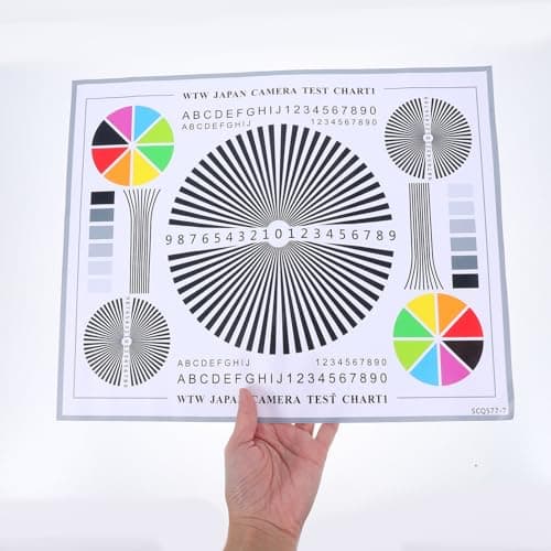 OKUMEYR Camera Focus Test Chart Lens Calibration Card Color Wheel for Cctv Installation and Monitoring Indoor Outdoor Use Lens Adjustment Tool — view 4