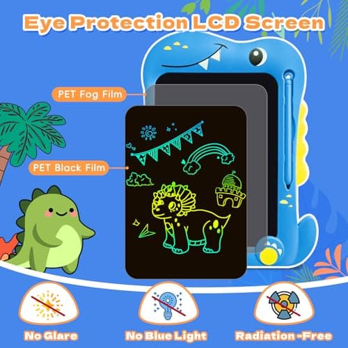 LCD Writing Tablet for Kids,Dinosaur Toys for Boys,Doodle Pad Drawing Tablet for Kids 3+ Year Old,Drawing pad for Ages 2-4 5-7 6-8 9 8-12 Years Old Boys Girls Christmas Birthday Gifts — view 3