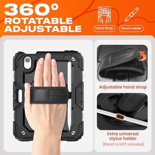 SEYMAC stock Case for iPad Mini 7 (A17 Pro) / Mini 6 8.3 Inch (2024/2021) — view 3