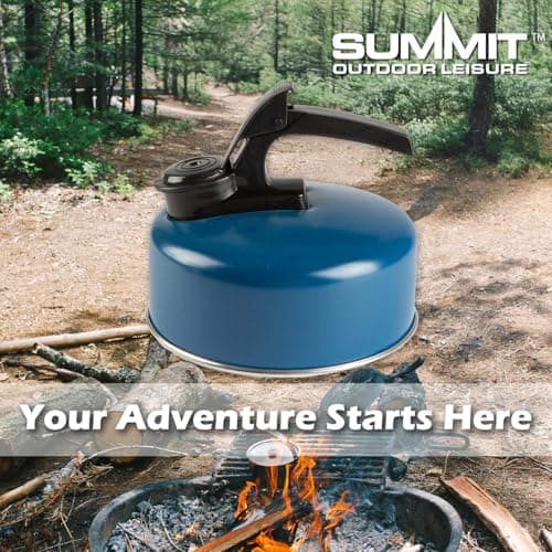 VFM e-Store - 1Ltr Kettle In Dark Blue Compact Water Heater Easy To Use- Camping, Travel Holiday Accessories for Summer - 16cm X 13. 5cm Blue X 1 — view 5