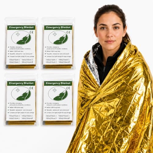 Emergency Blanket Foil Mylar Thermal Blankets for Outdoor Survival