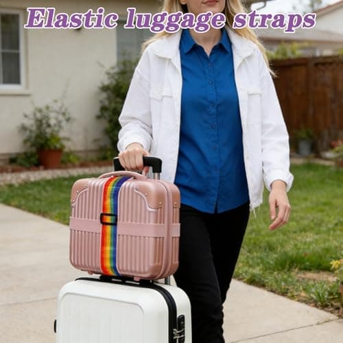 4PCS Luggage Connector Straps for Suitcases, Multi Use Adjustable Luggage Connector Straps, Luggage Straps for Suitcases Secure Extra Bags During Travel — view 6