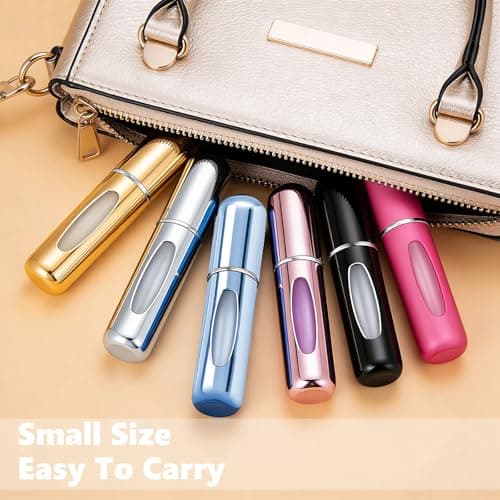 6pcs Perfume Atomiser Refillable, 5ML Mini Perfume Travel Bottle, Spray Bottles, Portable for Travel Holiday — view 6