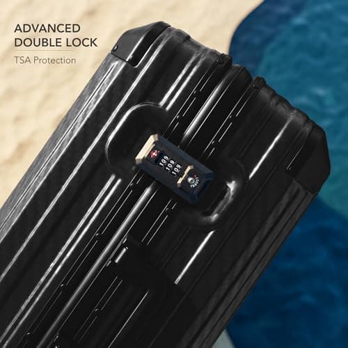 LUGG Solo Explorer 20 Inch Cabin Suitcase with Protection Cover - Alluminium Hard Frame Trolley, 37L Lightweight Travel Luggage, 360° Spinner Wheels, TSA Lock, Scratch & Water Resistant (55x38x22cm) — view 5