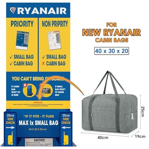 Narwey Ryanair Cabin Bags 40X30X20 Underseat, Lightweight Travel Bag — view 2