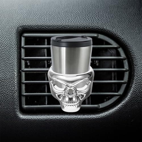 Skull Shape Car Air Vent Cup Holder 2pcs for Beverages and Bottles — view 4