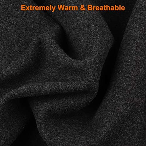 Winter Neck Warmer Neck Gaiter Ski Snood for Men with Thermal Fleece Waterproof Fabric, Face Covering Multifunction Headwear Elastic Tube Face Scarf Face Shield for Sports Cycling Skiing, Running — view 4