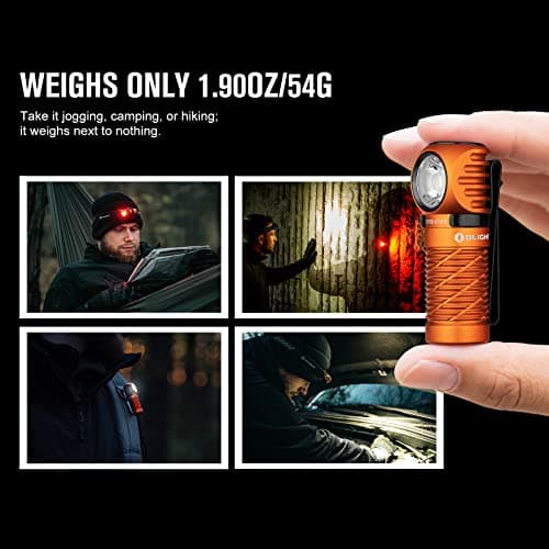 OLIGHT Perun 2 Mini Head Torch Rechargeable, 1100 Lumens, Orange — view 3