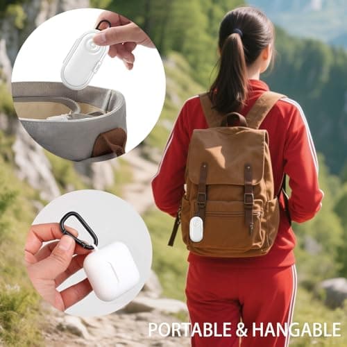 3 pcs Earplug Cases, CNYMANY Mini Portable Earbud Case, Versatile Compartment Ear Plug Plastic Storage Holder Earplug Organizer Box for Camping Hiking - Black Hook — view 6