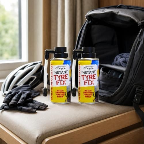 Instant Tyre Fix Spray 200ml for Bicycle Bike, Emergency Puncture Repair Foam Sealant and Inflator, Quick Flat Tyre Repair Kit for All Cycle Tyres, No Tools Required (Repair Kit 200ml (Pack of 2)) — view 5