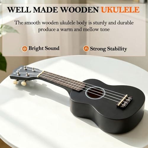 Soprano Ukulele Beginner Kit 21 Inch with Free Online Lesson Fast to Learn — view 5