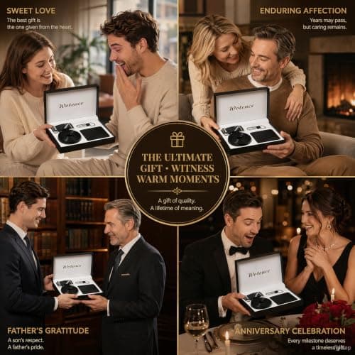 WOTENCE Gifts for Men Birthday Men's Gift Set Ideal for Father's Day Valentines Anniversary Presents for Him Men Dad（Black） — view 2