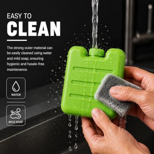 KEPLIN Mini Freezer Ice Packs (6 Pack) – Multicolour Reusable Cooling Blocks for Lunch Boxes, Small Cooler Bags, Travel & Picnic – Compact Design with Long Lasting Cooling Performance — view 5