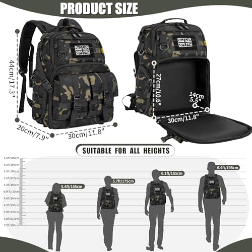 OUUTMEE Tactical Camera Backpack, Camera Rucksack with Waterproof Cover — view 2