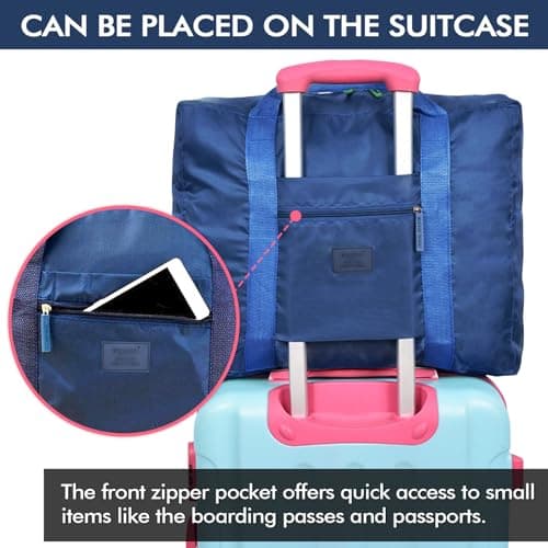 INVODA Foldable Travel Duffel Bag 26L Lightweight,Water Repellent & Tear Resistant Travel Luggage Bag by, 4PCS, Foldable — view 6