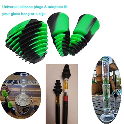 Silicone Stoppers Lid Cover Universal Cleaning Plugs for Glass Water Pipes Bongs, 3PCS/Set Odor Proofing Covers — view 2