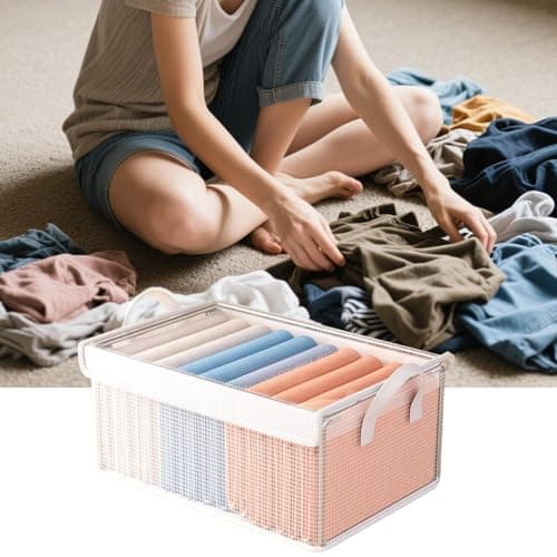 Storage Baskets for Shelves Closet Organizer Stackable Boxes — view 2