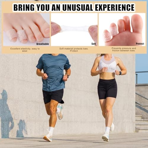 10Pairs Silicone Toe Sleeves Protectors Breathable Toe Covers Caps Pinky Toes Protector Soft Toes Tubes Pads Corn Cushions for Women Men Pain Relief, Calluses, Blisters, Bunion, Hammertoe — view 5