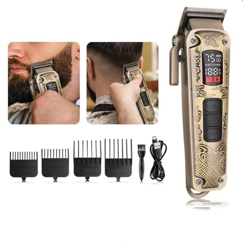 Hair Clipper for Men Professional Hair Trimmer Barber Clippers Set, Cord Beard Trimmer Hair Grooming Kit, Zero Gapped Rechargeable LED Display Haircutting Kit — view 6