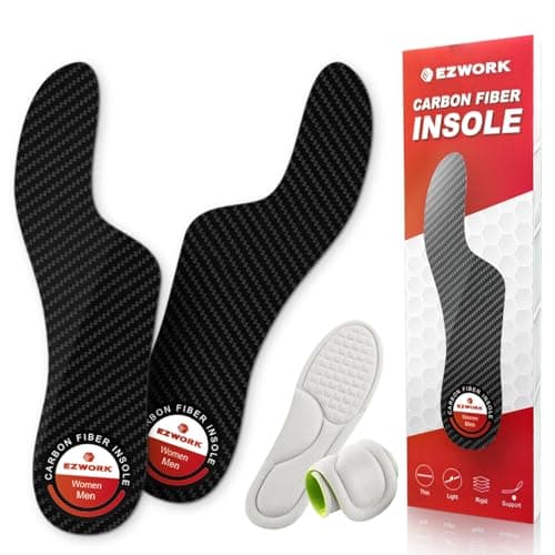 Morton's Extension Orthotic, Recovery Carbon Fiber Insole-Rigid Foot Support Shoe Inserts for Morton's Toe, Turf Toe, Hallux Limitus, Hallux Rigidus, Arthritis and Broken Big Toe-1 Pair Length 10.83"