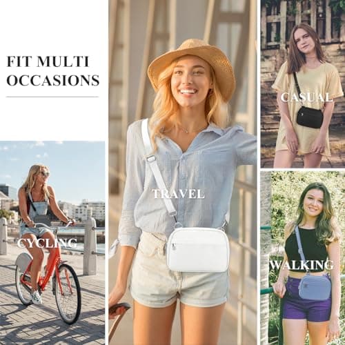 MAXTOP Small Crossbody Bags for Women with Detachable Strap Cross Body Bag Fanny Pack Cell Phone Purse for Travel Essentials Gift for The Bride（Pure White） — view 6