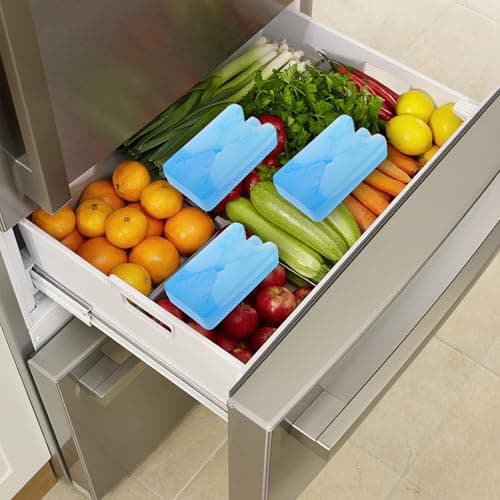 4pcs Cool Ice Box Reusable Ice Pack for Food Storage, Blue Rubber — view 4