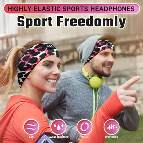 MUSICOZY Bluetooth Sleep Headphones, Wireless Headband Headphones for Sleeping & Side Sleepers, Comfortable Music Headphones with Microphone & 16Hrs Playing, Gifts for Travel,Relaxtion,Nap,Sport — view 2