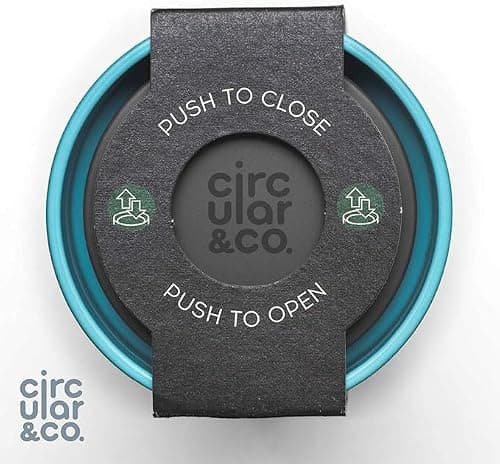 Circular and Co Mark I Model (PRE 2024) Reusable Coffee Cup 12oz/340ml - The World's First Travel Mug Made from Recycled Coffee Cups, 100% Leak-Proof (Cream & Faraway Blue) — view 5