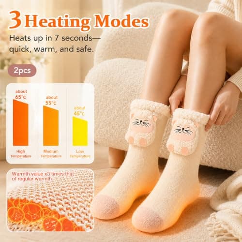 Heated Socks for Women Men, Electric Socks, Heated Socks Rechargeable — view 3