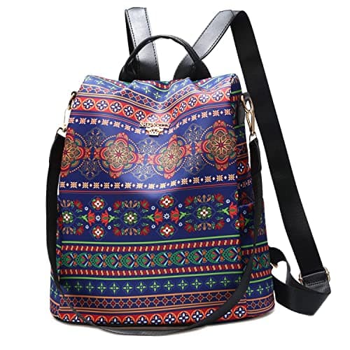 shepretty Waterproof Anti-theft Backpack for Women Travel, 8888R, M, Oxford
