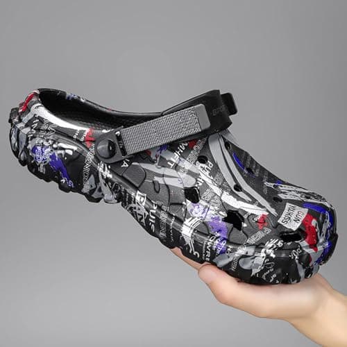 Men's Summer Camouflage Garden Clogs: Anti-Slip EVA Slip-on Sandals - Breathable Comfortable Mules Shoes - Outdoor Indoor Casual Slippers for Younger — view 2