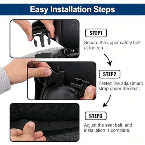 Car Seat Back Protector, Kick Mats Back Seat Protector for Vehicle Maintenance, Universal Fit for Cars and SUVs, Oxford Fabric Material in Black, Set of Two Seat Protectors for Back of Car Seats — view 6
