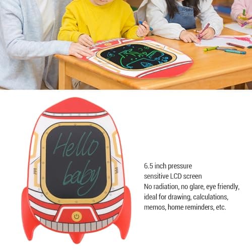 SENECESLI LCD Writing Tablet 6.5 Inch Rocket Doodle Board for Kids Travel — view 4