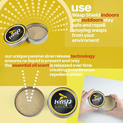 Wasp Shield | Compact 100% Organic Wasp Repellent | Contains No Deet | NO Skin Contact Required | Alternative to Wasp Killer Spray and Trap | For Indoor and Outdoor Use — view 3
