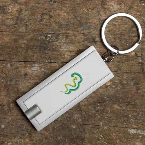 Azeeda 'Two Friendly Snakes' LED Keyring Torch (KT00040780) — view 6
