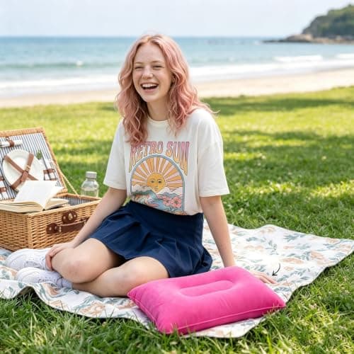 5 Pack Inflatable Sunbed Pillow for Sun Loungers, 34x22CM, Soft Surface — view 5